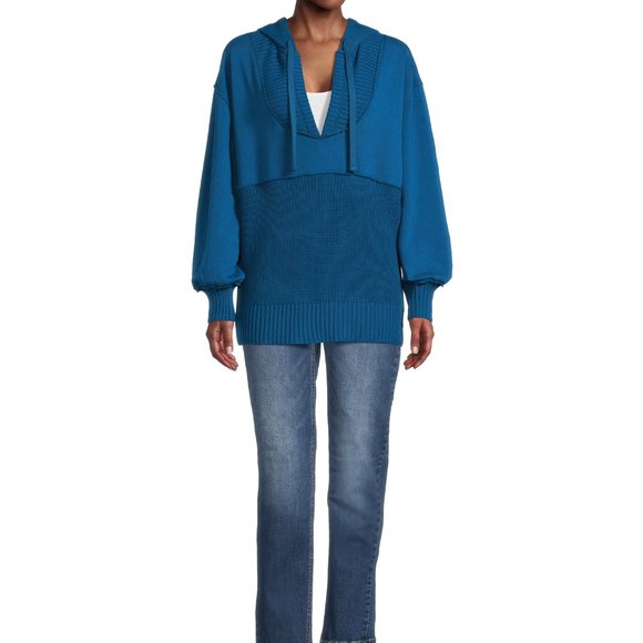 Time and True Women's Mixed Media Hoodie, Sizes XL NWL New - Picture 2 of 5